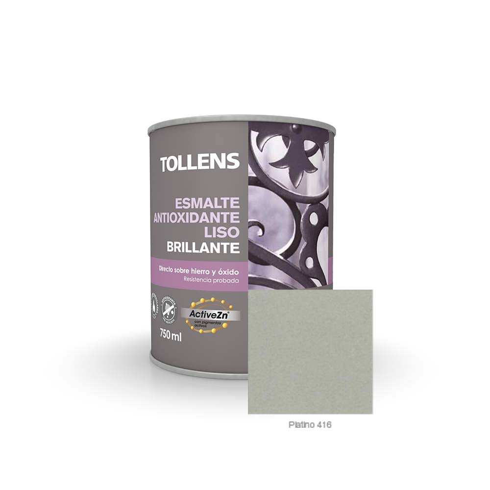 TOLLENS ESMALTE ANTIOXIDANTE LISO BRILLANTE PLATINO