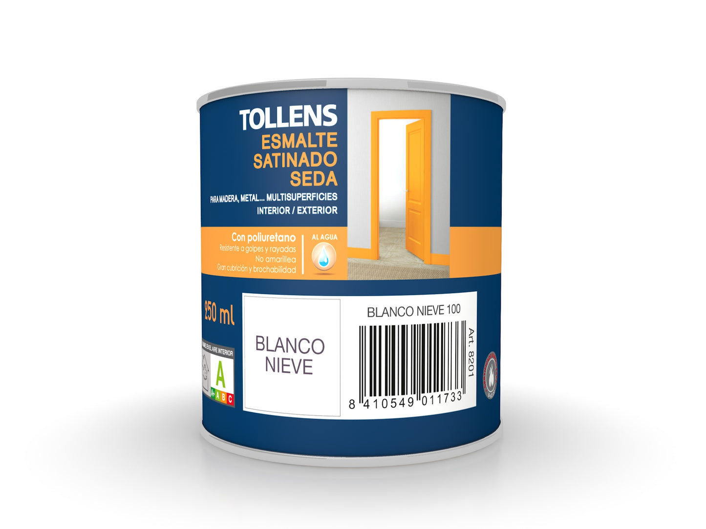 TOLLENS ESMALTE BLANCO SATINADO SEDA AL AGUA