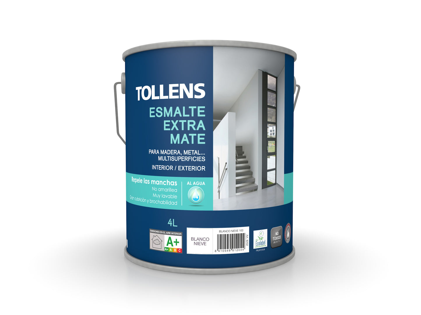 TOLLENS ESMALTE EXTRAMATE BLANCO AL AGUA