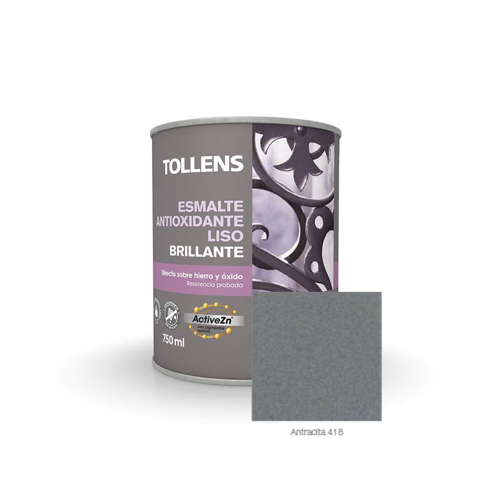 TOLLENS ESMALTE ANTIOXIDANTE LISO BRILLANTE GRIS